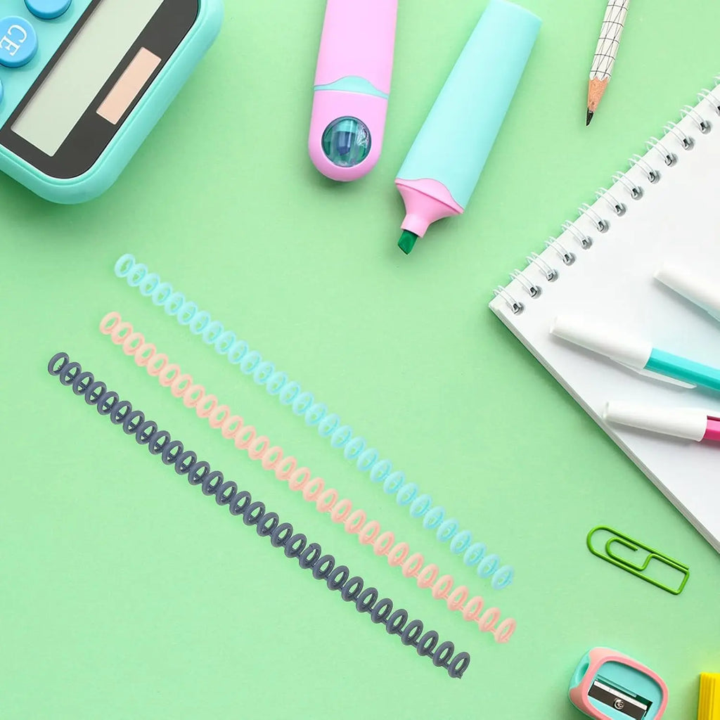 5-Pack 30-Ring Colorful Plastic Comb Binding Spines | Office & School