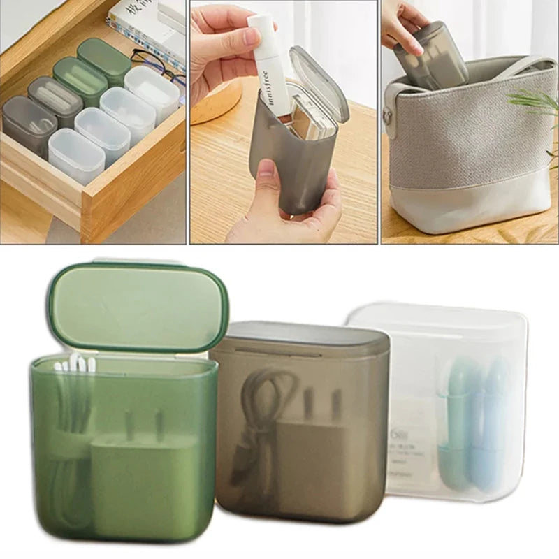 Mini Multi-functional Data Cable Storage Box Charger Cord Jewelry Zpaxo