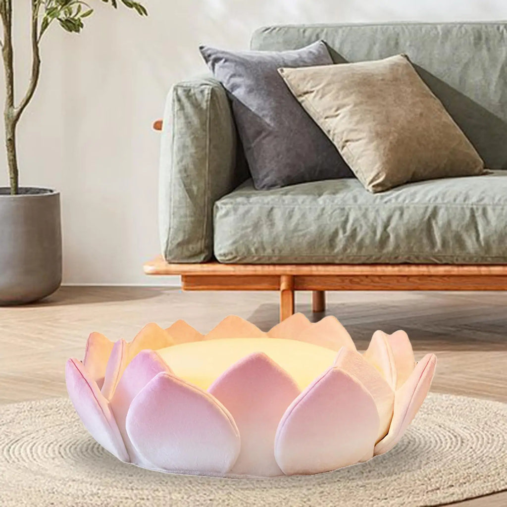 Lotus Flower Shaped Cushion Detachable Floor Pillow Floor Seating Cushion Meditation Cushion for Party Sofa Sitting Yoga Zpaxo 62cm