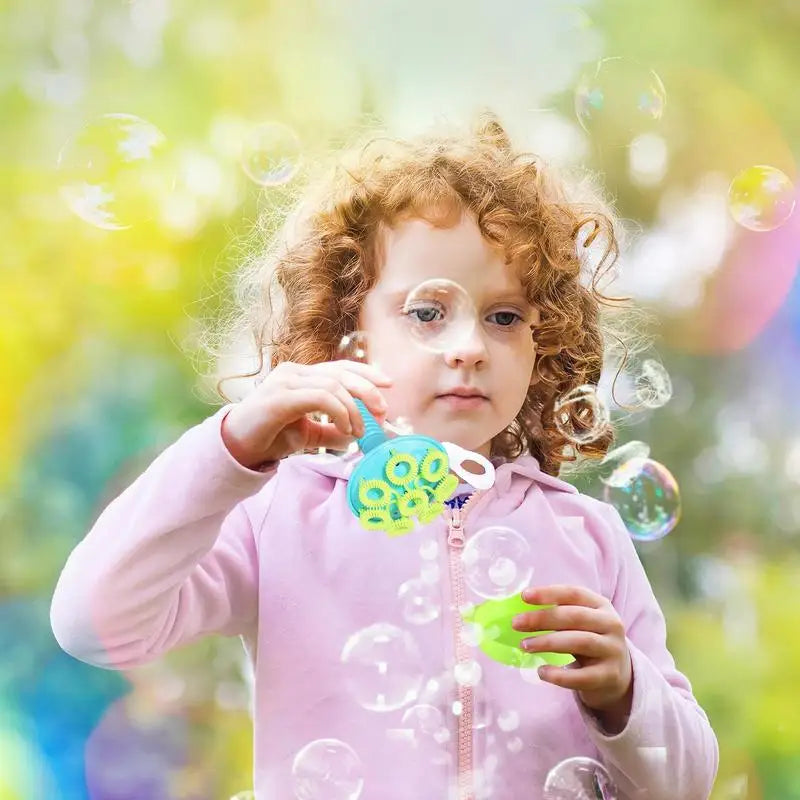 Mini Bubble Maker 8 Hole Funny Bubbles Making Toys Trumpet Bubble Wand for Kids Outdoor Bubble Stick Party Favors Summer Toys Zpaxo