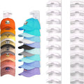 2026 Hot 10Grids Wall Mounted Cap Rack Hat Holder Baseball Cap Towel Rack Holder Closet Hanger Storage Organizer Space Saving Zpaxo White