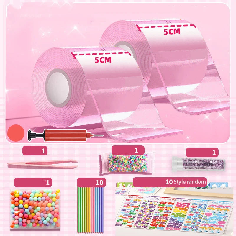 PET Nano Tape Putty Music Bubble Blowing Double Sided Adhesive Stress