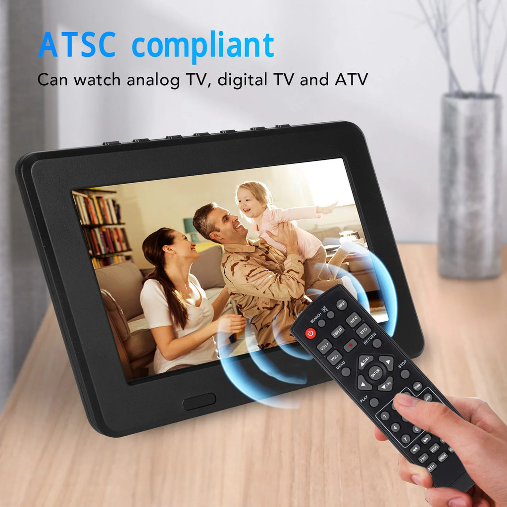 Portable Digital TV ATSC USB Storage Card Function Rechargeable 1080P