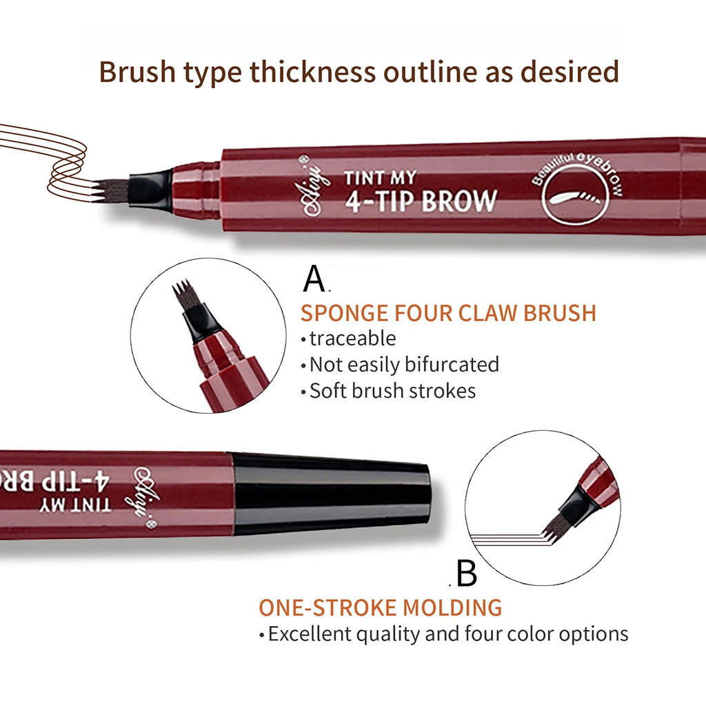 4 fork microblading eyebrow pencil waterproof eyebrow pencil natural long-lasting eyebrow makeup five colors Zpaxo