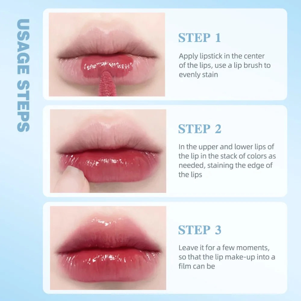 Crystal Lip Gloss Mirror Watery Lip Glaze Long Lasting Moisturizing Lip Balm Plumping Gloss Oil Hydrating Lips Tint Makeup Zpaxo