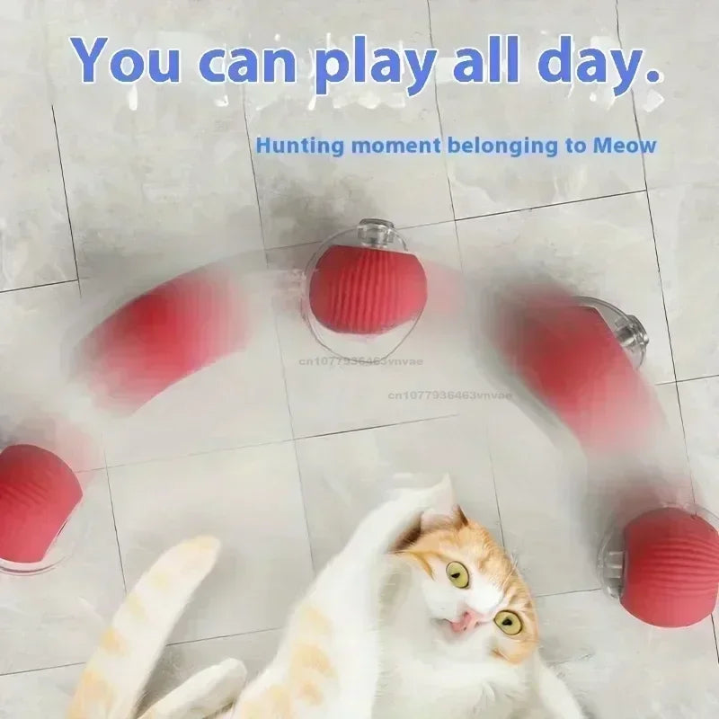 Electric Cat Ball Toys Automatic Rolling Ball Faux Tail Rechargeable Pet Interactive Toy Dog Cat Training Imitate Mouse Pet Toys Zpaxo