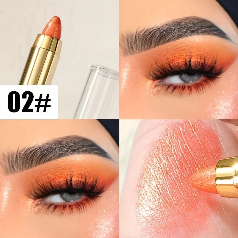 Waterproof Pearly Eyeshadow Pencil Stick 7 Colors Long Lasting Glitter Shimmer Eyeshadow Pen Eyeliner Stick Eyes Makeup Tools Zpaxo 02