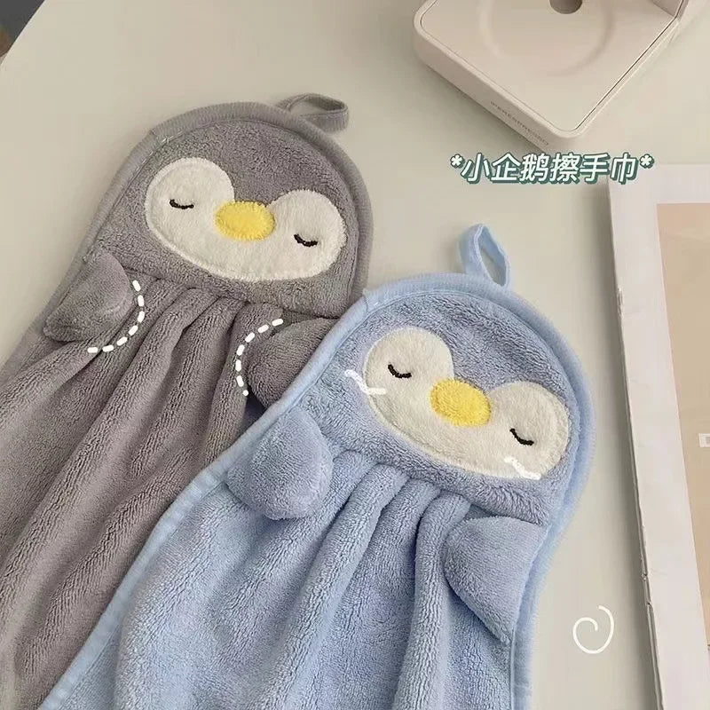 Cartoon Penguin Duck Hand Towel Washcloth Cute Small Towels Strong