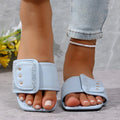 2026 Women's Slides Personality Buckle Open Toe Wear-resistant Office