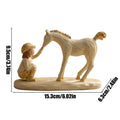 Horse Statue Resin Girl Home Decoration Animal Desk Bedroom Bookshelf
