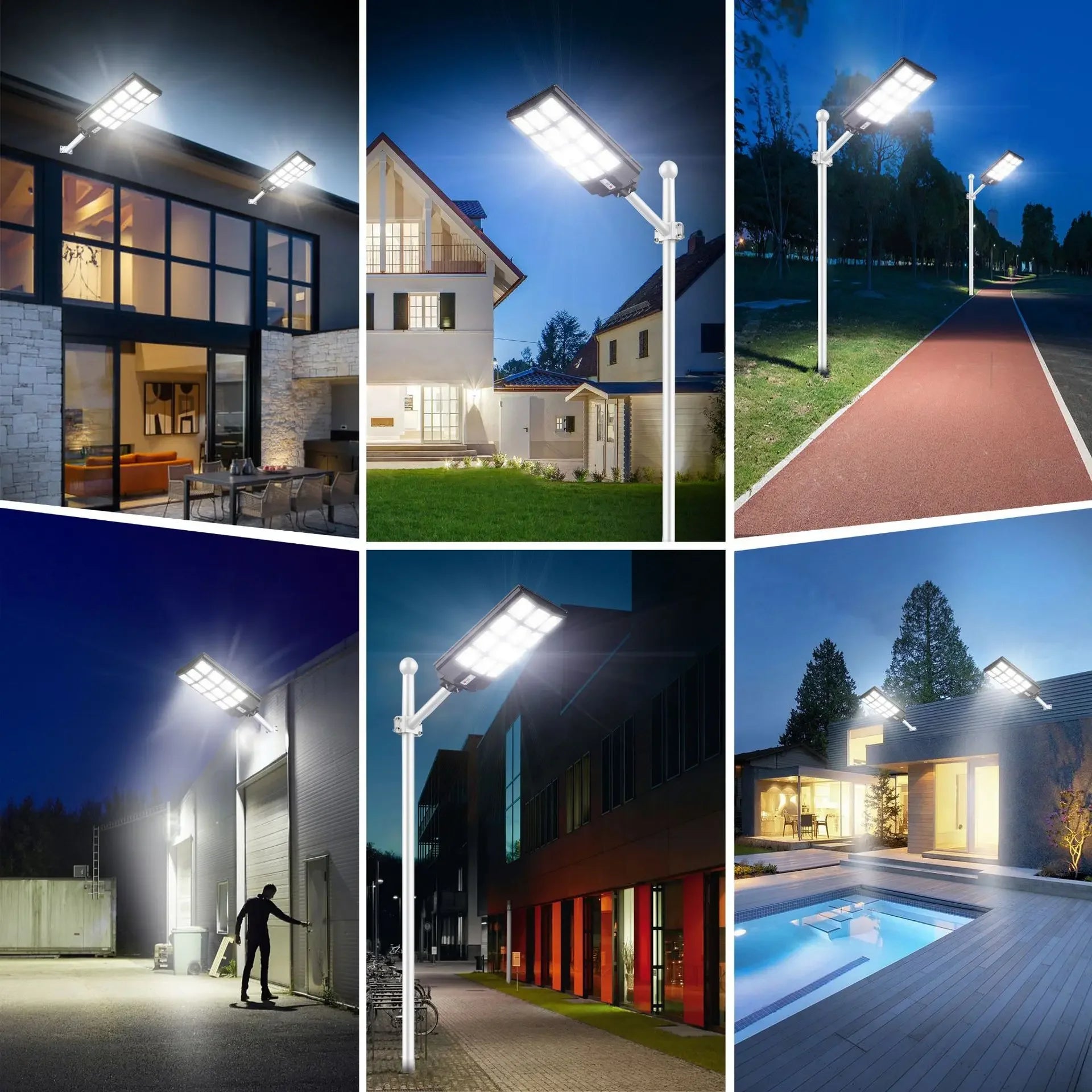 Solar Street Lights Motion Detection Outdoor Flood Lamp Waterproof Zpaxo