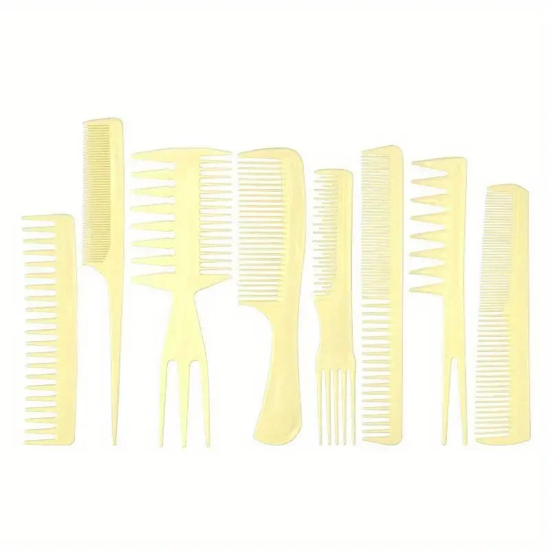 8-Piece Professional Hair Comb Set - High Quality Comb for All Hair Types and Style - Great for Barber Salon and Home Use, Travel Essentials Zpaxo 8Pcs