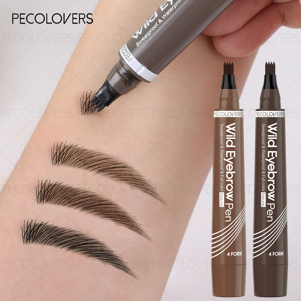 Waterproof Eyebrow Pen Smooth Non-dyeing Four-pronged Liquid Zpaxo