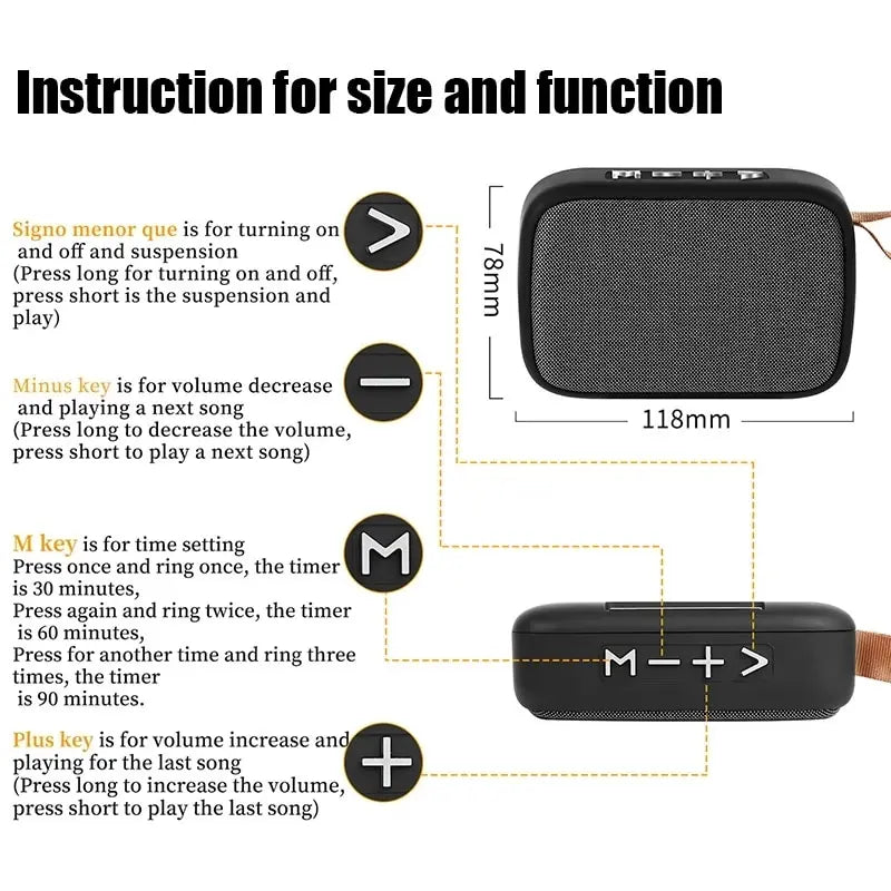 Portable Wireless Soundbar 500mAh Battery Bluetooth 5 0 Outdoor Zpaxo