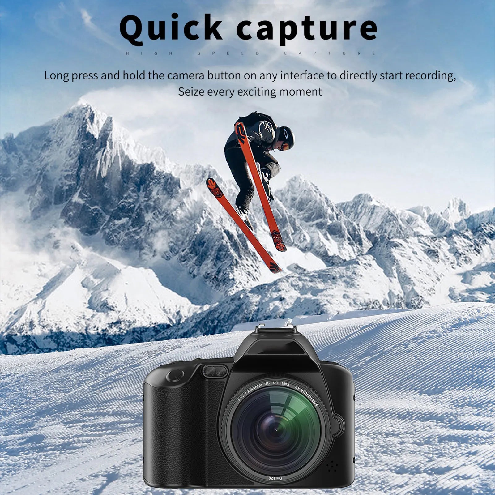 4K Digital Camera Wifi Video 64MP Dual Lens IPS Screen 16X Anti-shake