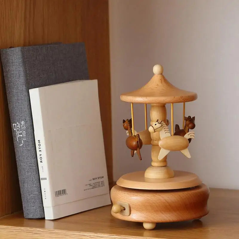 Wind Up Musical Box Wooden Music Box Wood Crafts Retro Birthday Gift Vintage Home Decoration Creative Valentine's Day Gift Zpaxo