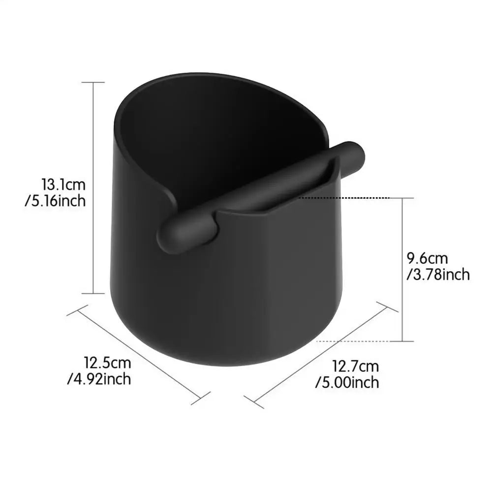 Coffee Knock Box Shock Absorbent Puck Container Bin Espresso Machine Zpaxo Black
