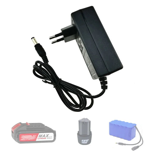 12.6V 2A 21V 1A 18650 Lithium Battery Charger For 12V 18V Screwdriver Wrench Li-ion Battery Pack DC 5.5mm * 2.1mm 2.5mm Input Zpaxo
