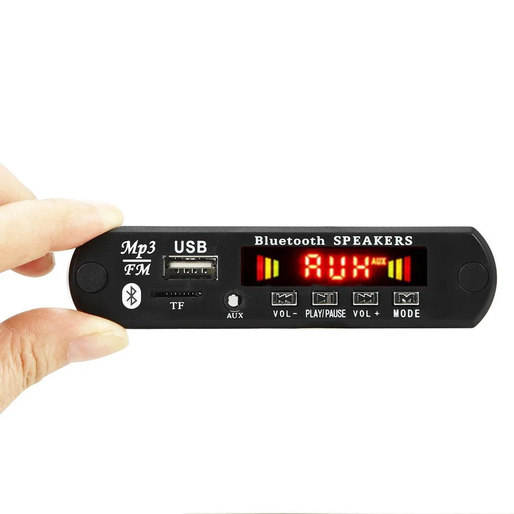 50W Amplifier MP3 Decoder Board DC 9V 12V BT5.0 Car MP3 Player USB Recording Module FM AUX Radio For Speaker Handsfree Zpaxo Default Title
