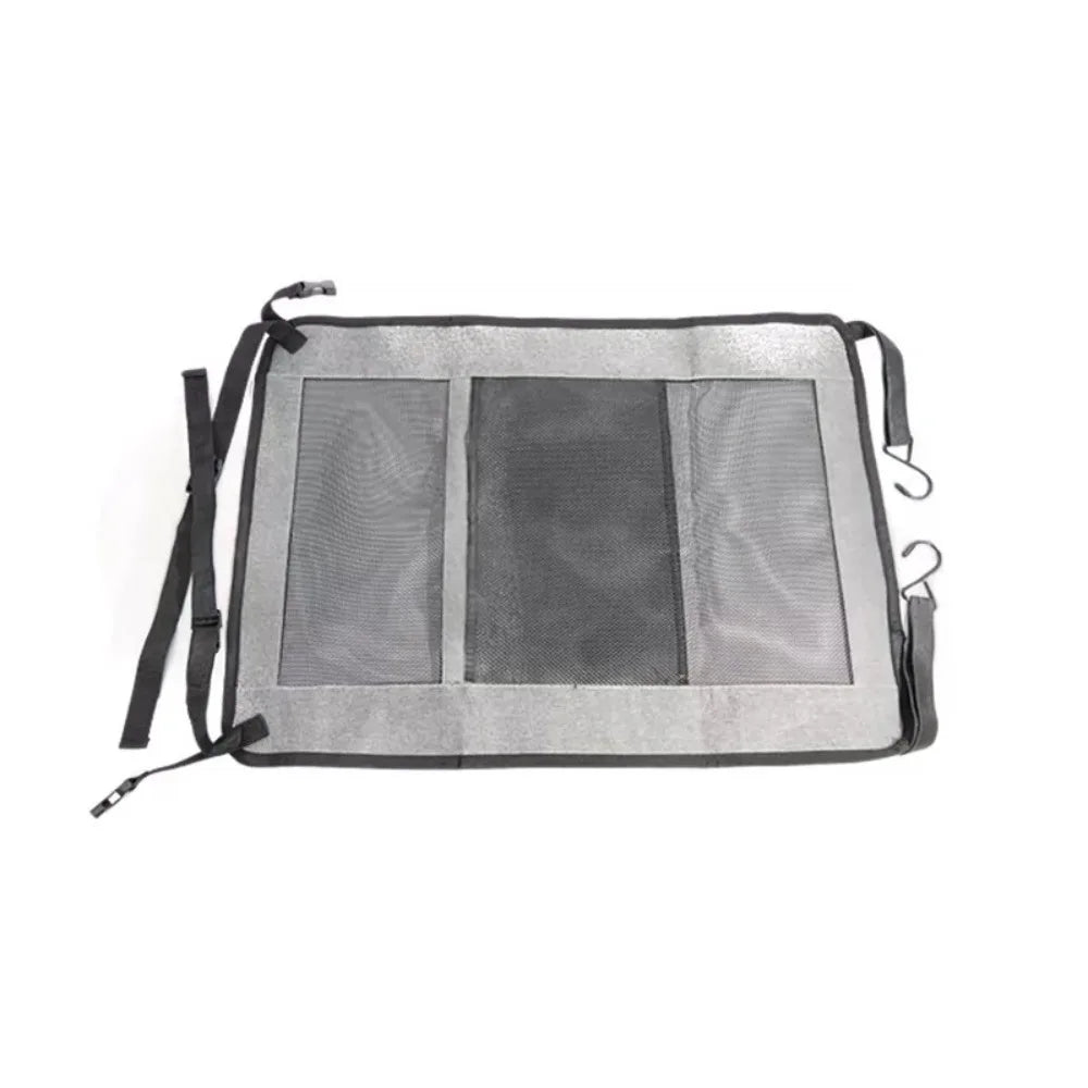 Mesh Bag Car Seat Storage Net Visible Adjustable Pet Safety Isolation Net Washable Elastic Car Seat Organizer for Pet Dog Zpaxo Grey