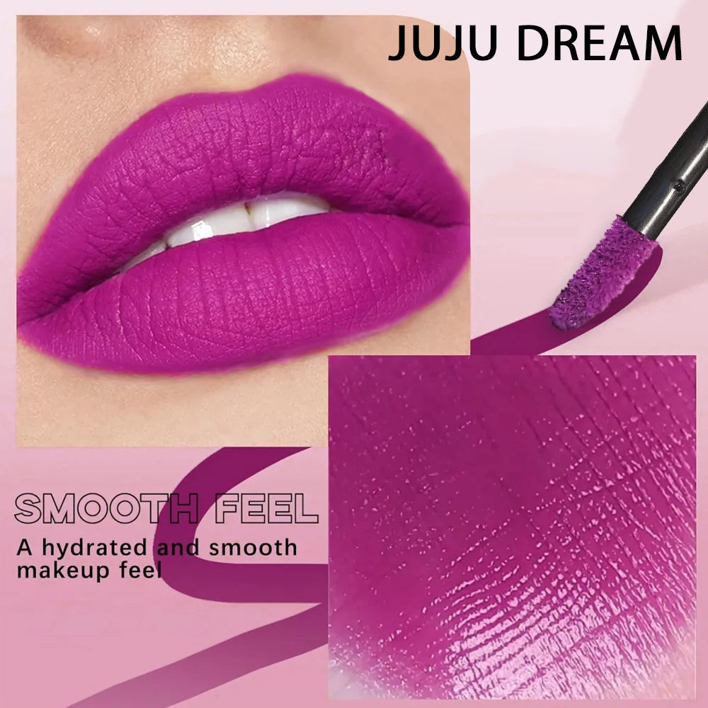Non Stick Cup Lipstick Pink Black Dark Purple Long Lasting Lip Gloss Matte Velvet Finish Resistant To Fading Waterproof Lip Zpaxo