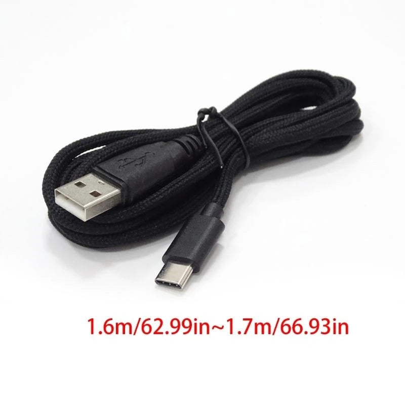 DIY USB Type C Mouse Line,1.8m USB Mouse Charging Cable Black Mouse and Keyboard Wire Replacement Repair Part Zpaxo