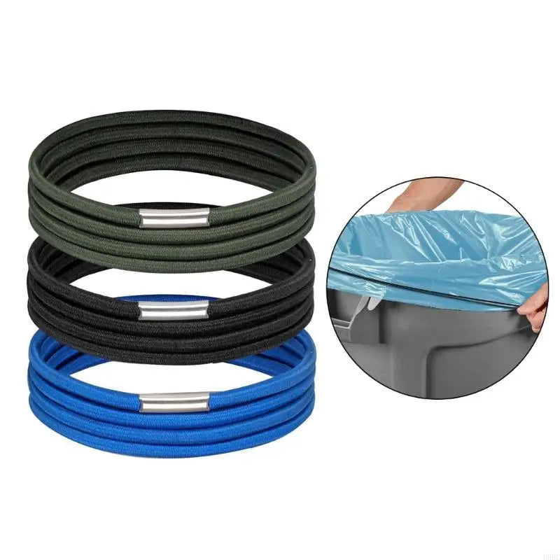 Stretch Trash Can Bands Nonslip Holders Straps Household Outdoor Use