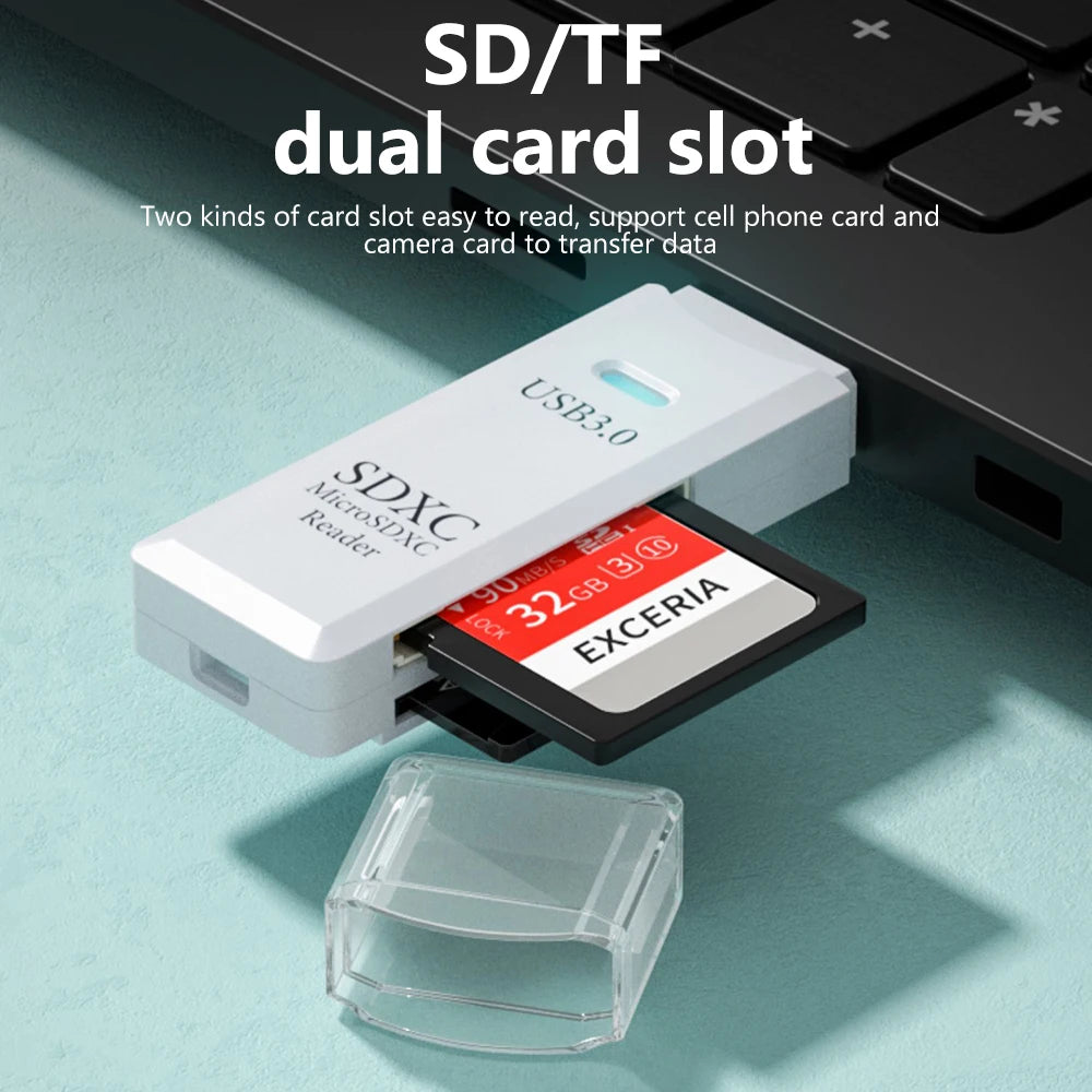 2-In-1 Multi Functional USB 3 0 Card Reader Micro SD Memory Flash