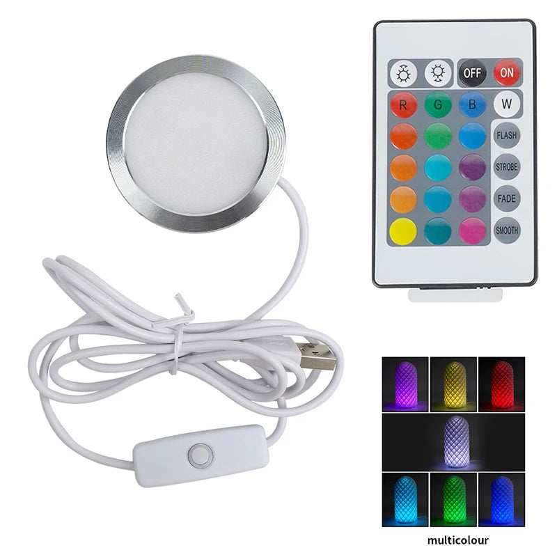 For Bambu Lab LED Lamp Kit 001 Warm White DC 5V 3W RGB For Bambu Lab 3D Printer Parts Official Bambu Lab Accessories with Remote Zpaxo