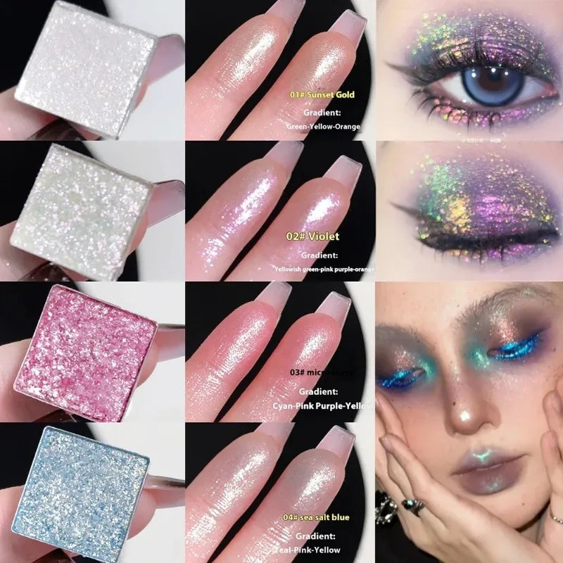 Diamond Chameleon Highlighter Contouring Palette Pearl Flash