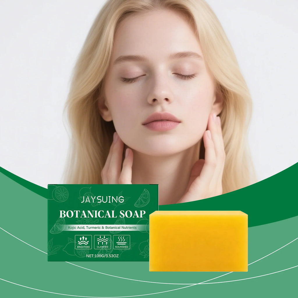 Jaysuing Turmeric Botanical Soap – Cleanse, Moisturize & Exfoliate Botanical Bar Soap Zpaxo