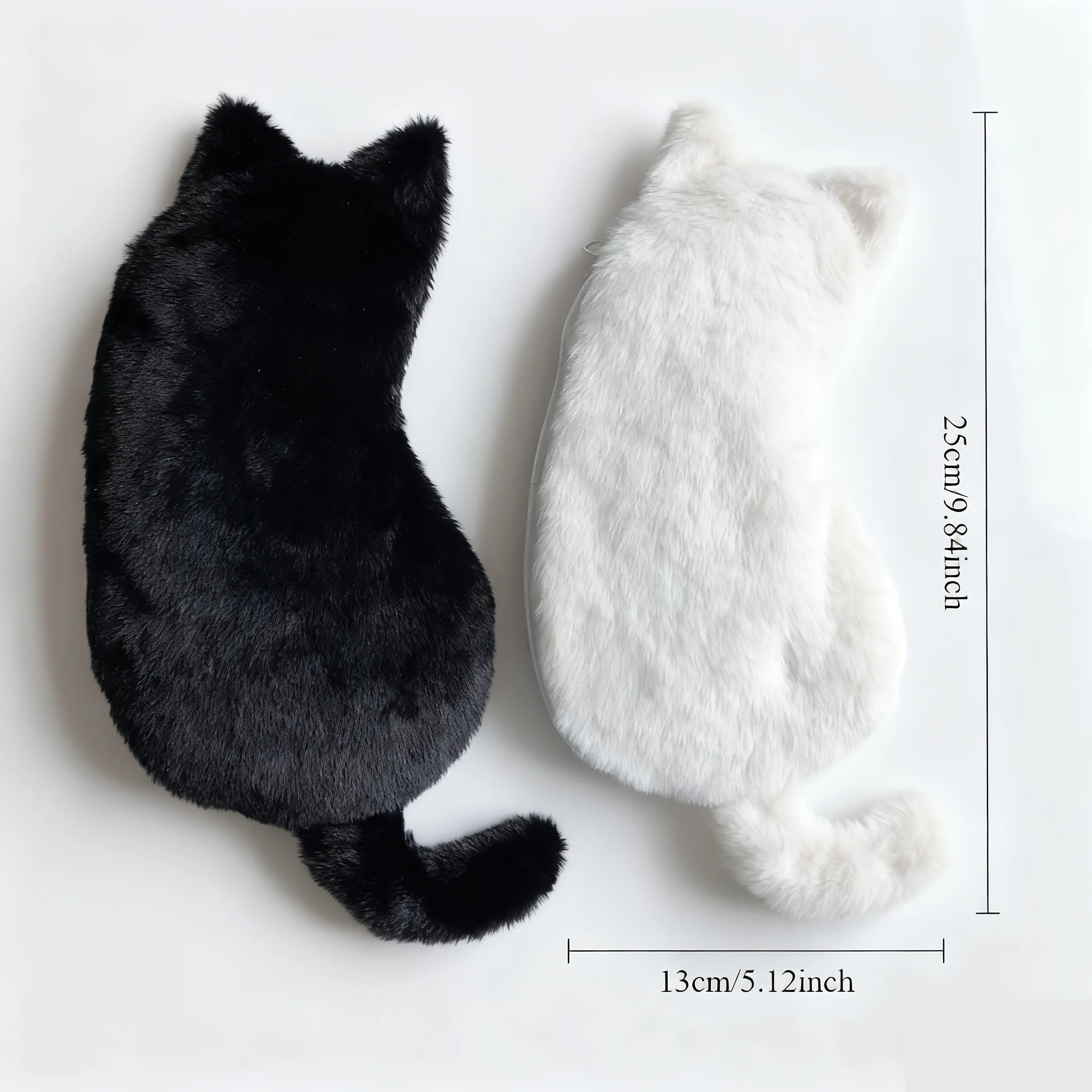 Cute Plush Cat Shaped Pencil Case Large Capacity Stationery Storage