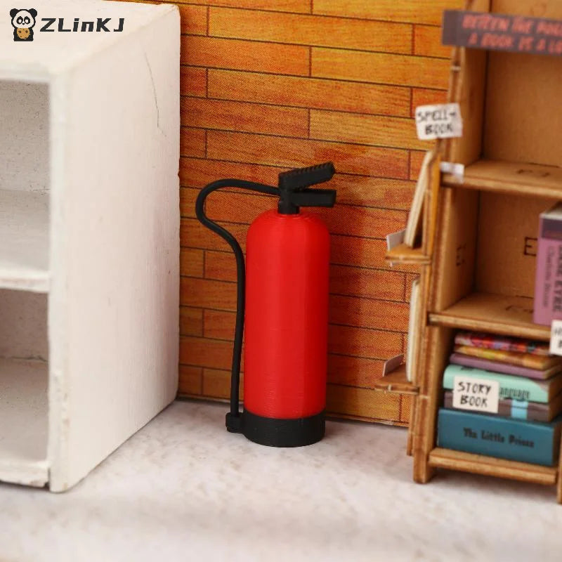 1/2/5Pcs Miniature Simulation Fire Extinguisher Ornament Dollhouse Miniature Scene Decor 1/12 Scale Dolls House Photography Prop Zpaxo