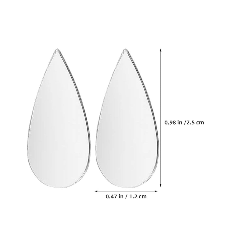 Teardrop Mirror Wall Decals Self-adhesive Acrylic Shine Tiles Bedroom