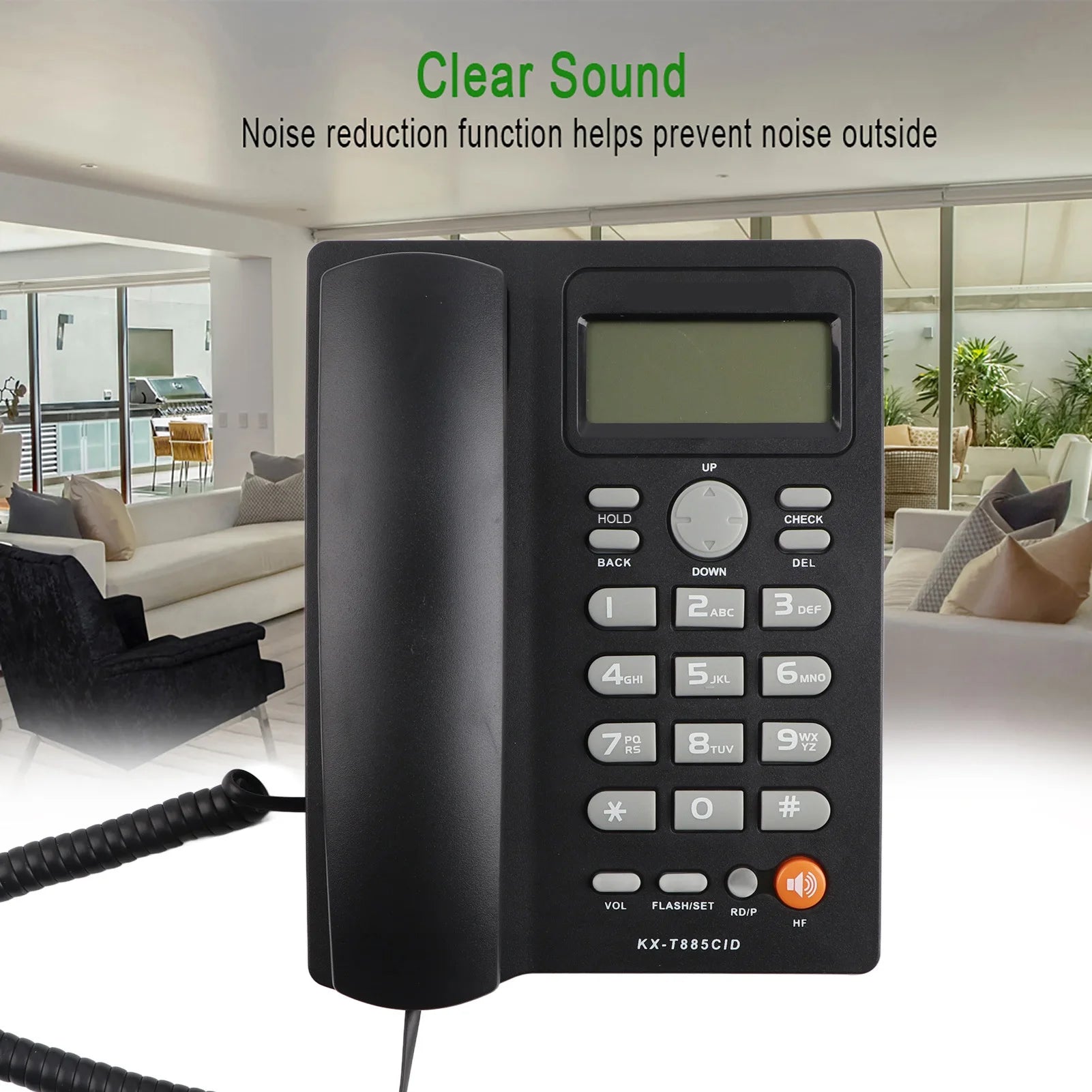 Caller ID Telephone Handsfree Calling Home Hotel Landline Phone