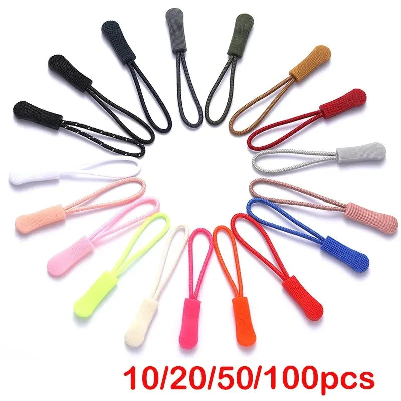 Zipper Pull Cord Extenders 10–30 Pack – Bags, Jackets & Luggage