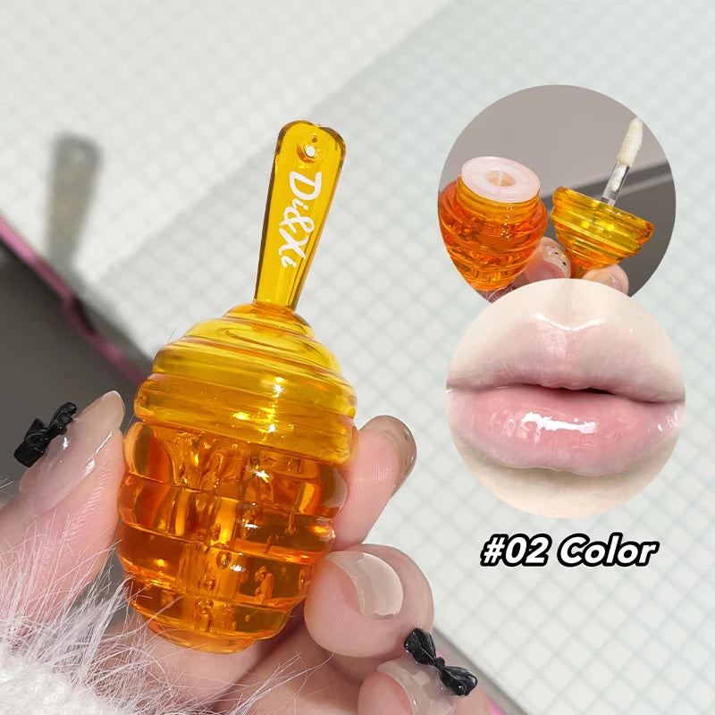 Small Honeypot Lip Oil Moisturizing and Fading Lip Pattern Water Lip Balm Dudu Lips Zpaxo