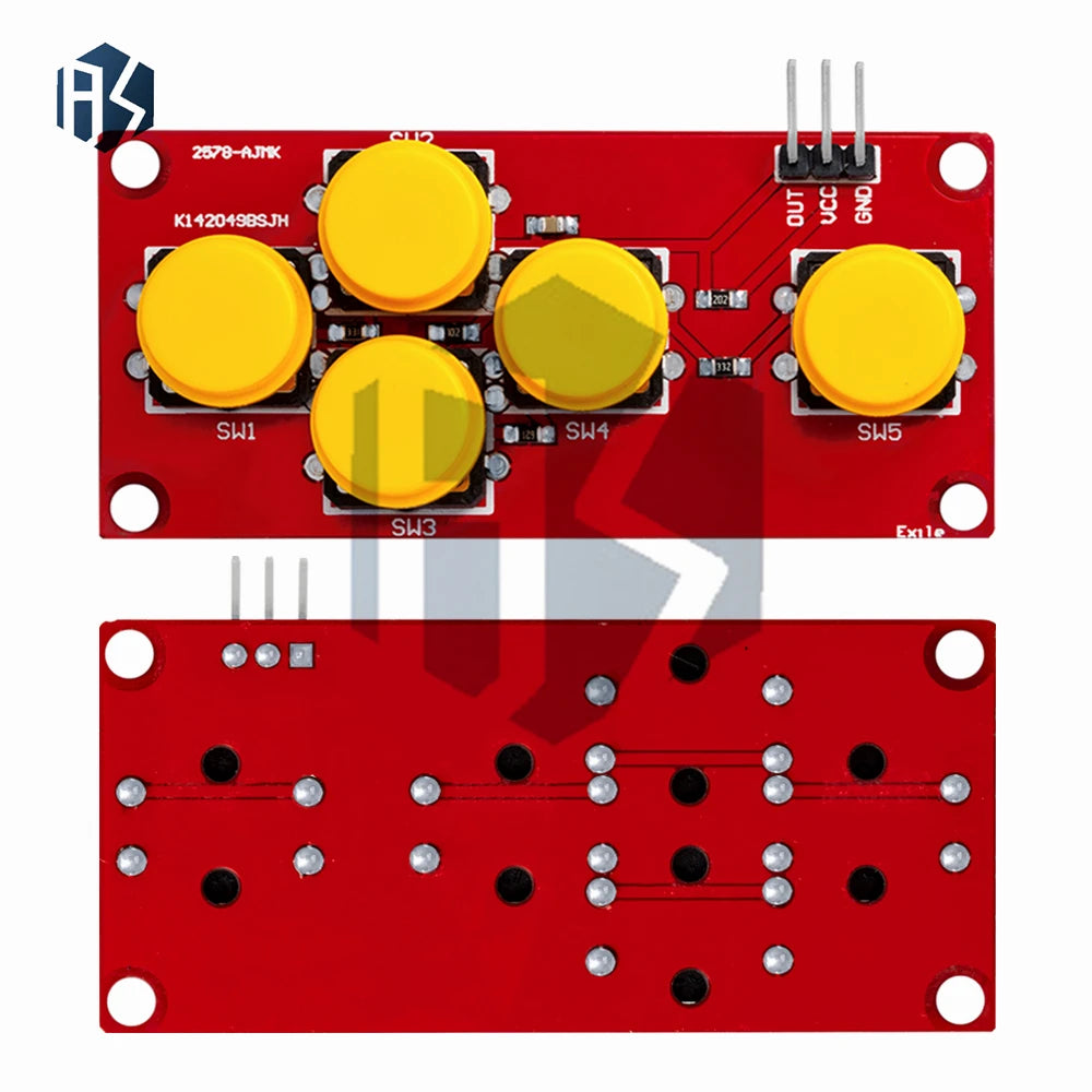 5 Keys AD Analog Keypad Input Module Arduino Zpaxo