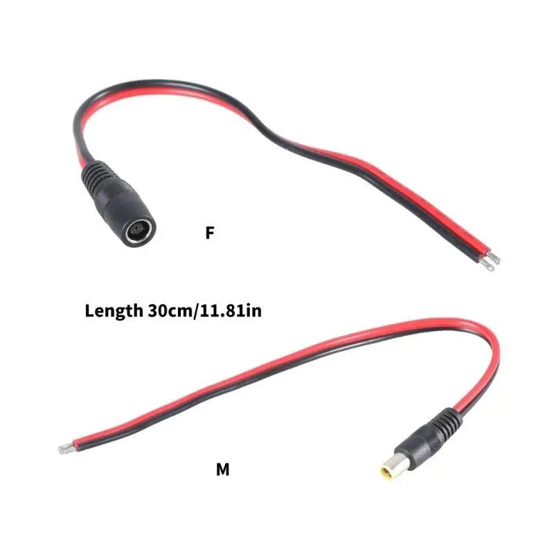 652F DC7909 Power Pigtails Cable Open End Power Wire Supply Repair Cable 14AWG Barrels Connector Pigtail for Solar Cell Laptop Zpaxo
