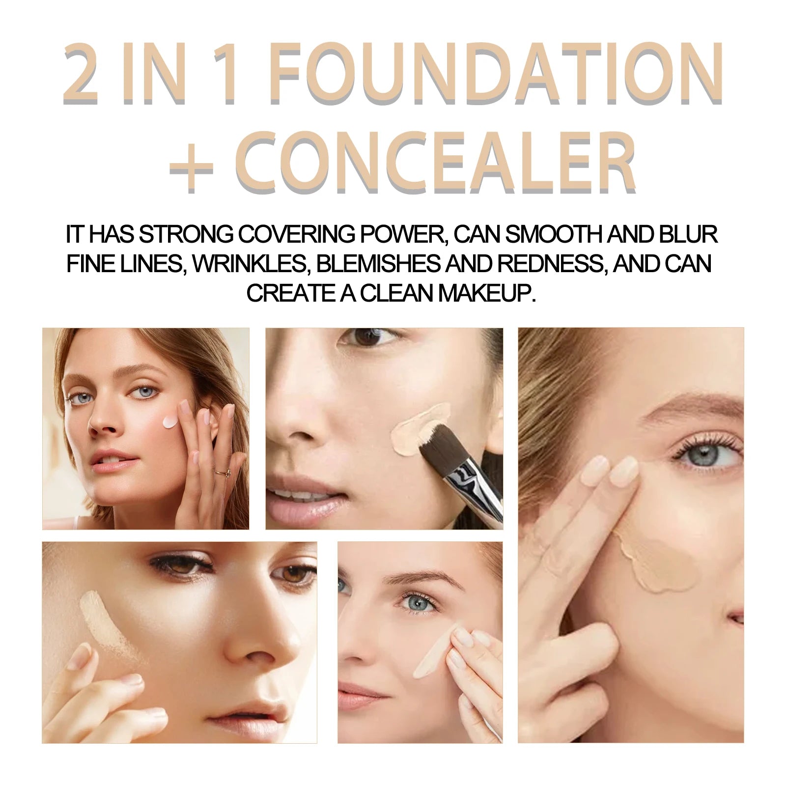 Jaysuing Double Head Concealer – Full Coverage, Long Lasting Face Concealer Zpaxo