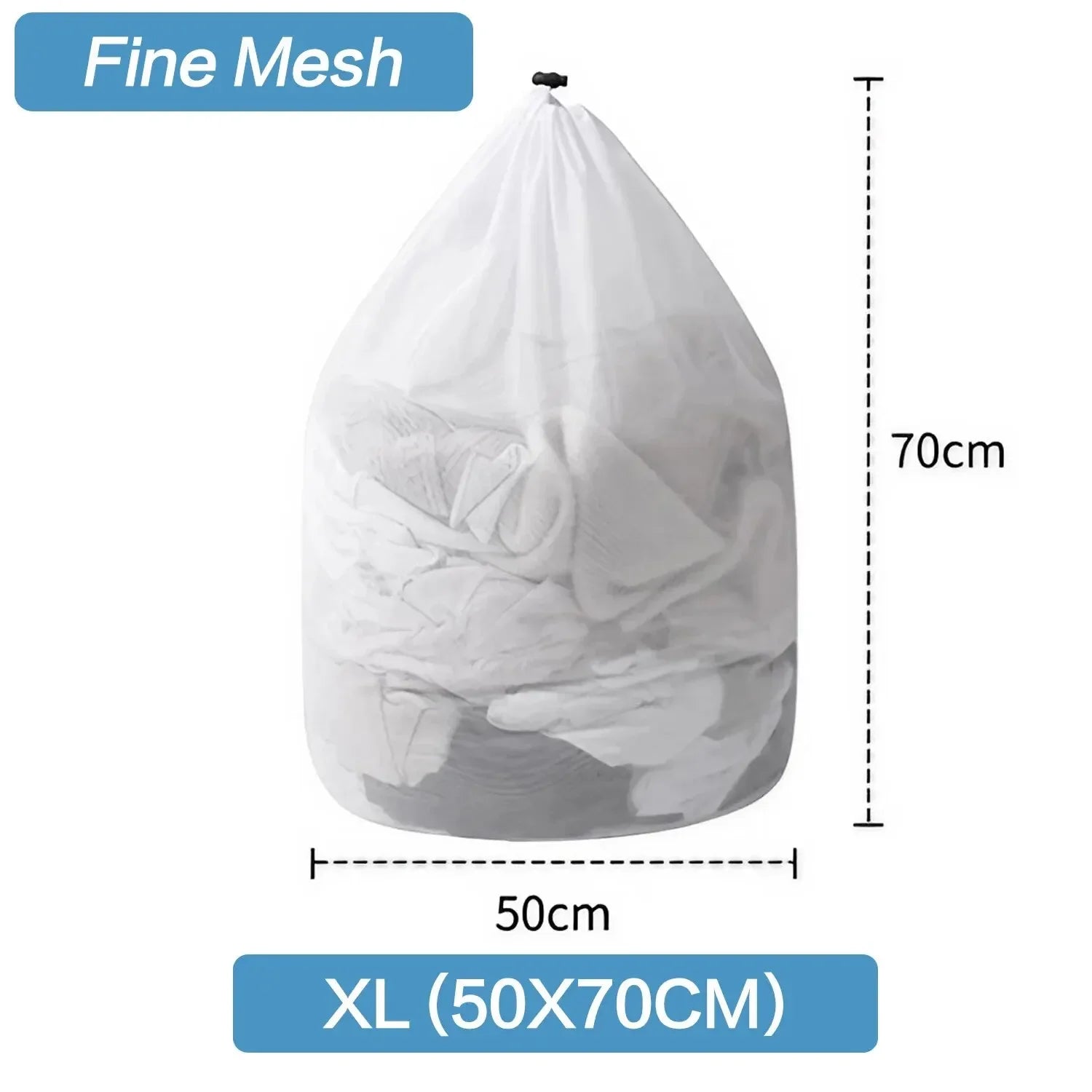Drawstring Mesh Laundry Bag – 4 Sizes, Fine & Coarse Mesh Mesh Laundry Bag Zpaxo XL 50x70cm Fine