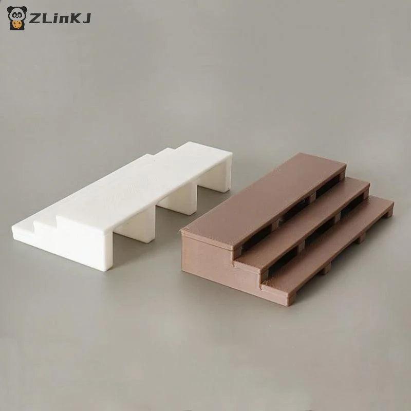 ▶1Pcs Dollhouse Staircase Model Mini Simulation Dolls House DIY Micro Landscape Outdoor Stair Decoration Furniture Accessories Zpaxo