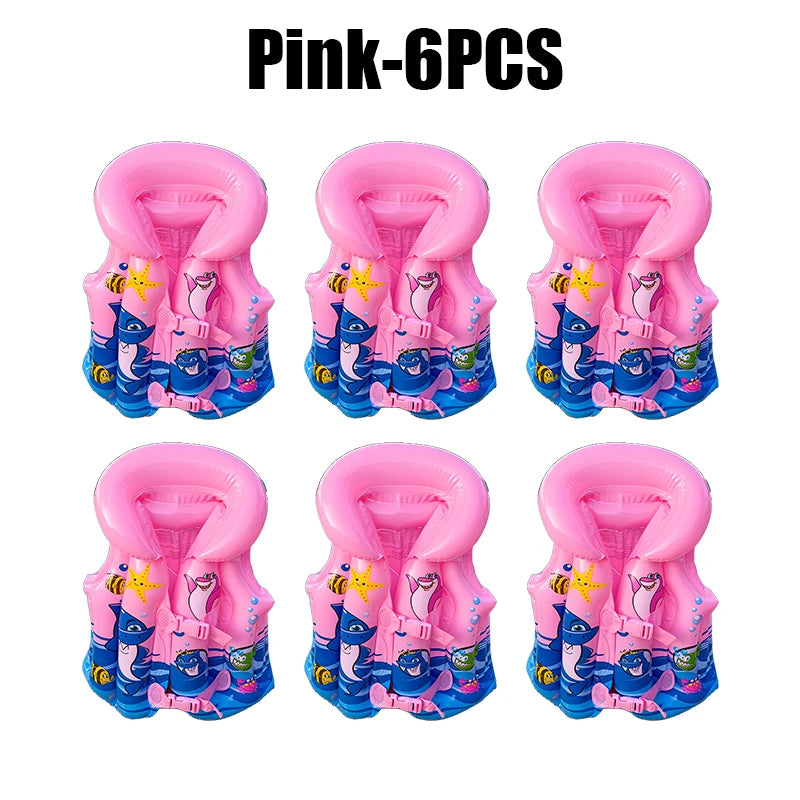 Infant Kids Inflatable Swimsuit Arm Rings Thickened Buoyancy Aid Vest