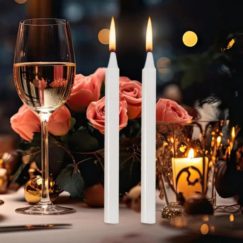 Household Candle Lighting Mini Taper Smokeless Odorless Candles