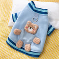 3D Fleece Dog & Cat Sweater Vest – Soft Winter Pet Clothing Pet Sweater Vest Zpaxo Blue L