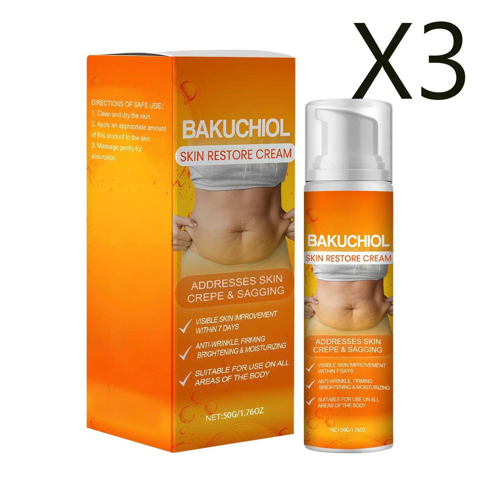 Hyaluronic Acid Firming Body Cream – Tighten & Moisturize Skin Skin Firming Cream Zpaxo 3x50g 50g