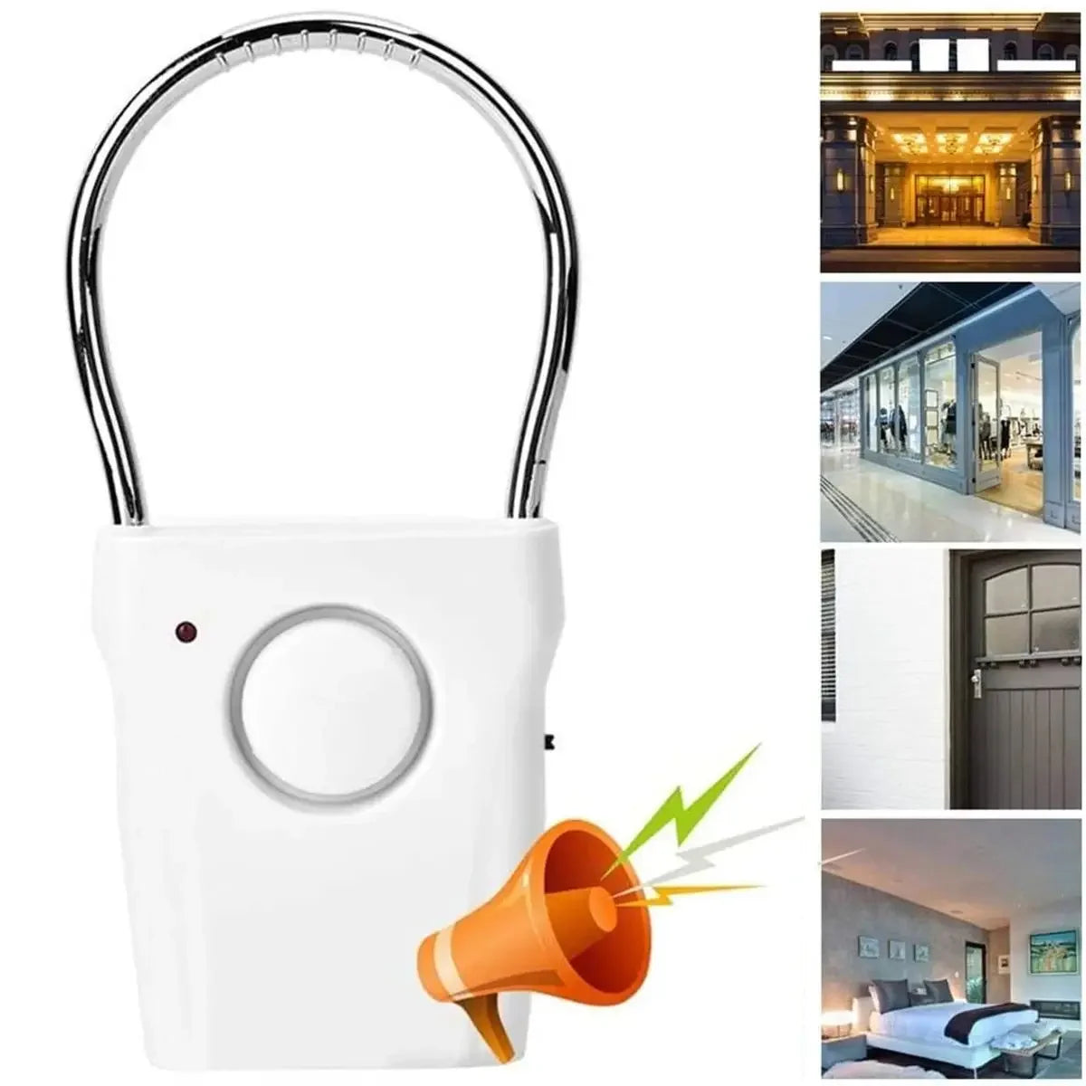 Smart Door Handle Alarm 110dB Security Adjustable Settings Portable Zpaxo