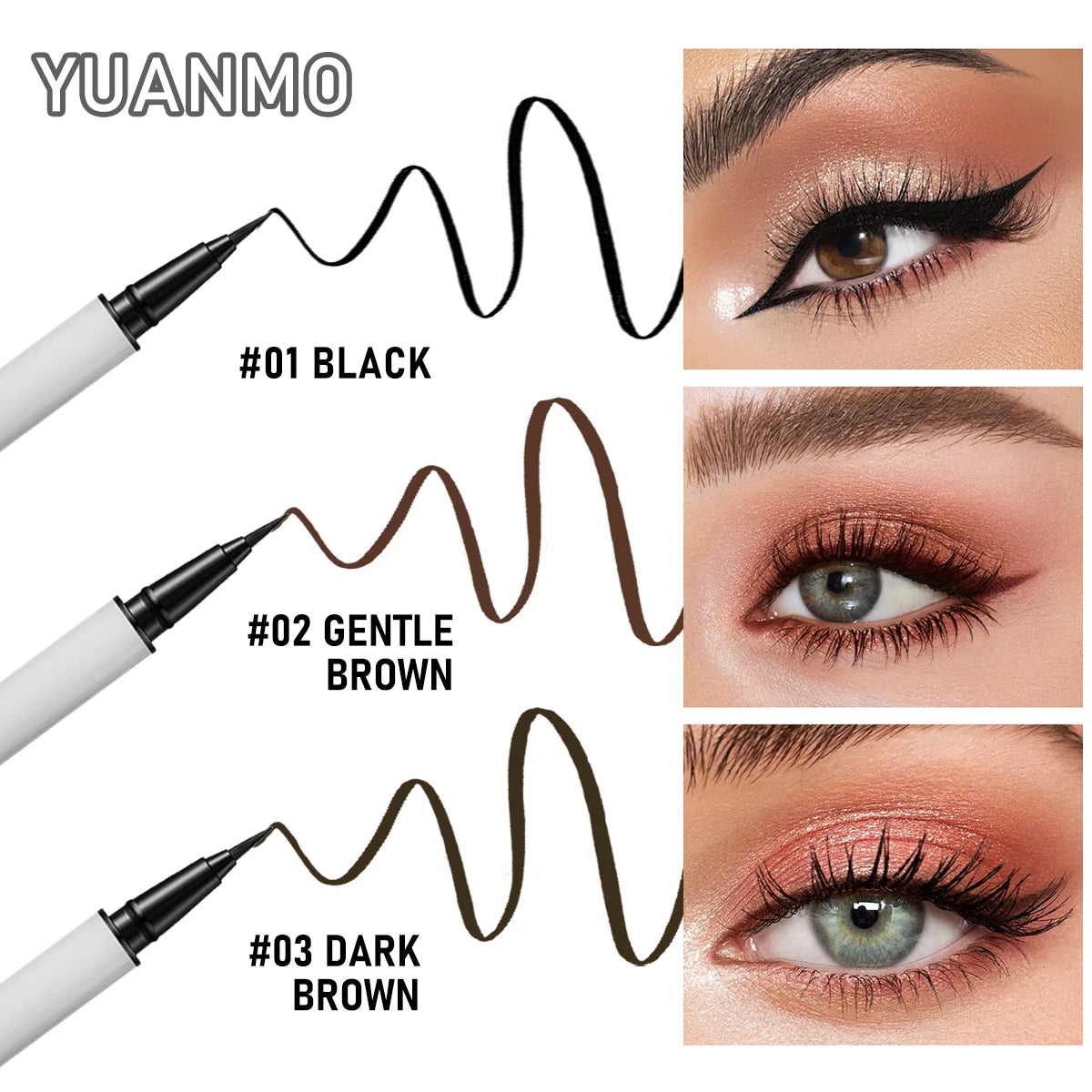Long-lasting smooth matte finish, water-resistant and stain-resistant, liquid eyeliner pen eye makeup eyeliner cosmetic product Zpaxo