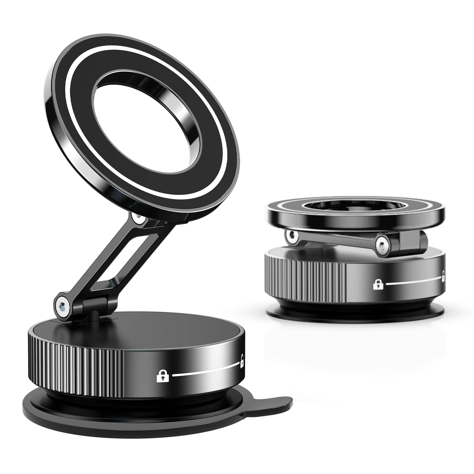Vacuum Adsorption Car Phone Holder 360° Rotating Strong Suction Holder for Mobile Phone Desktop Live Streaming Zpaxo
