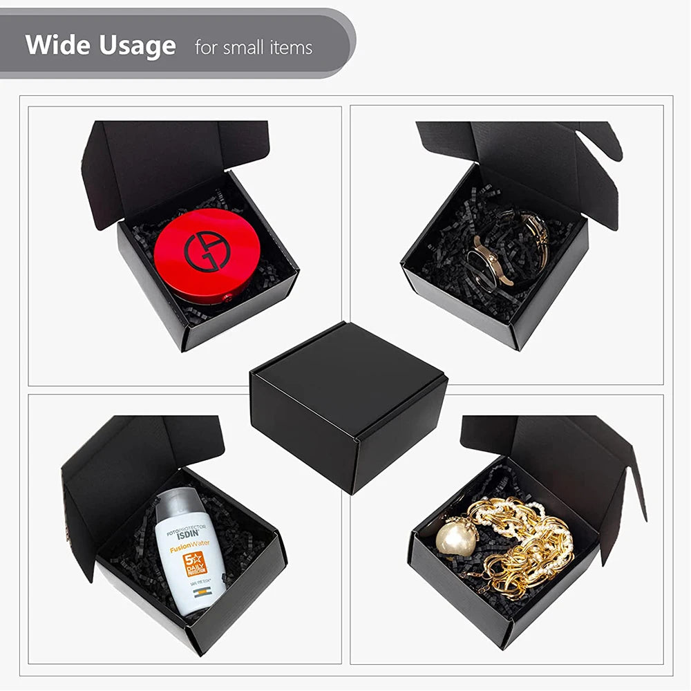 Black Corrugated Mailer Box – Small Business Gift Packaging